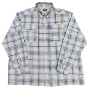 Habit Blue & Gray Plaid SPF 30+ Button-Up Fishing Shirt